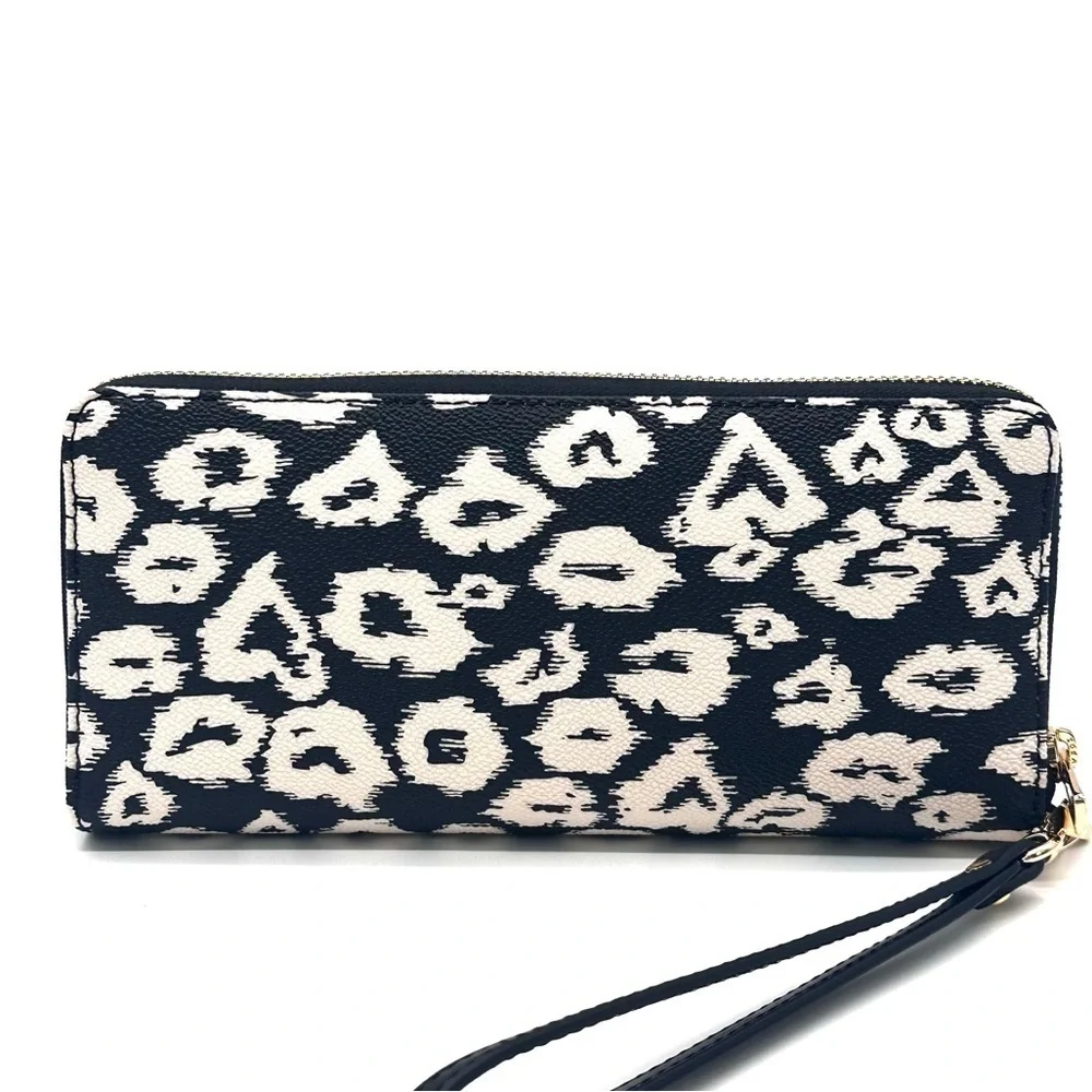 Michael Kors Large Continental Wallet Wristlet Black Multi